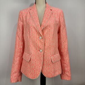 Gap Academy Blazer Geometric Neon Pink 8 Tall